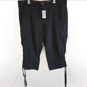 Torrid Black Cargo Pants with Drawstring Hem